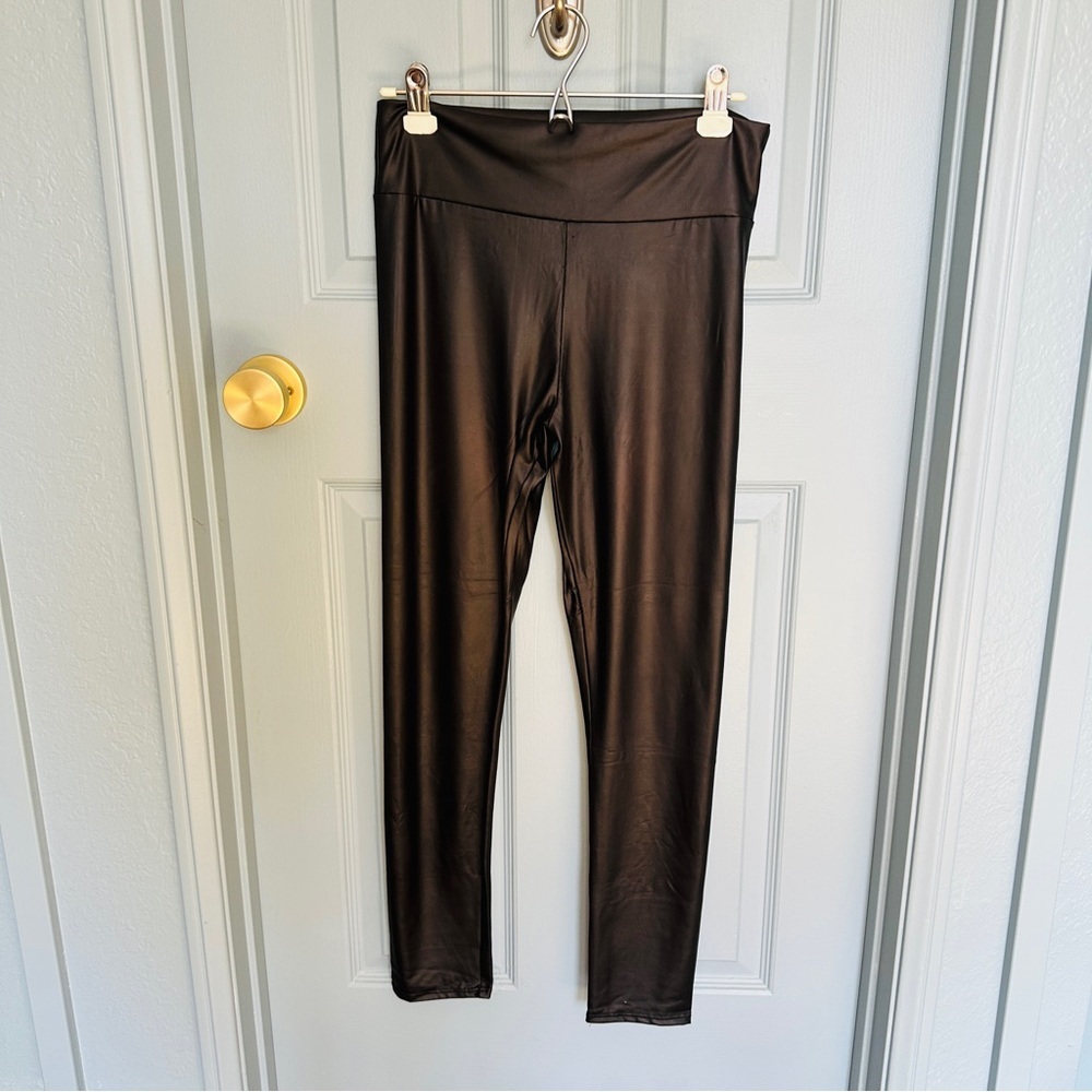 NEW KTOO Faux Leather Black Leggings